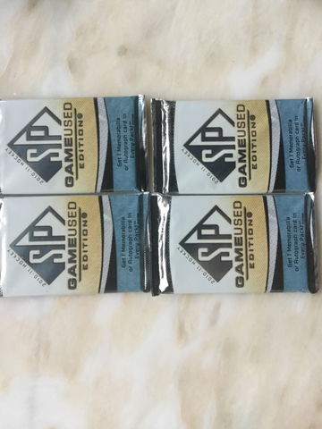 4 packs Upper Deck SP Game used hockey