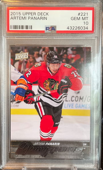 Artemi Panarin 2015 Upper Deck Young Guns PSA 10
