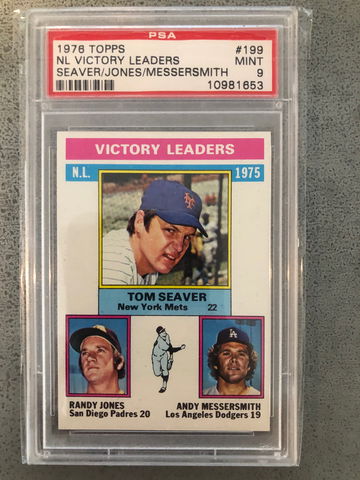 1976 topps leaders Tom Seaver #199 PSA 9