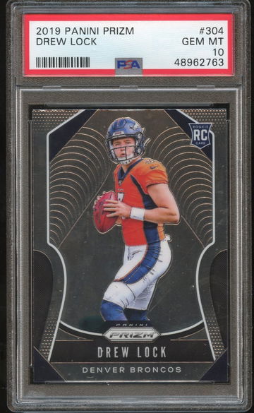 Drew Lock 2019 Panini Prizm Rc #304 Rookie PSA 10