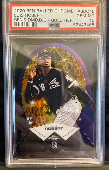 2020 Ben Baller Topps Chrome Luis Robert #BDC-15 Gold Refractor PSA 10 Gem-Mint