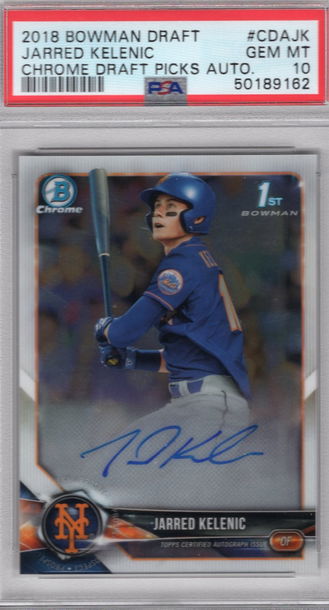 2018 Bowman Draft Jarred Kelenic Chrome Auto PSA 10 GEM MT