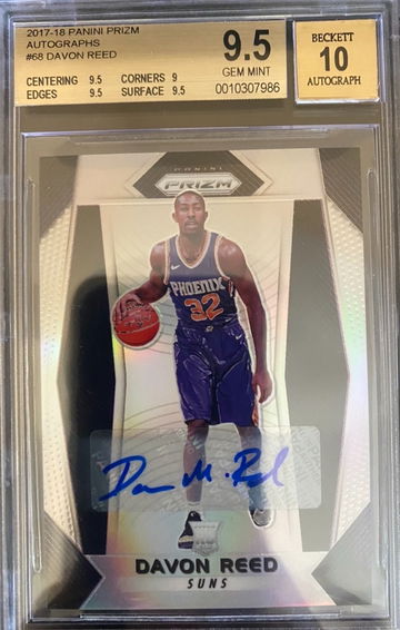 Davon Reed 2017 Prizm Silver Auto BGS 9.5/10