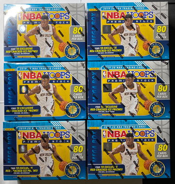 6 Panini NBA Hoops Premium Stock Mega Box