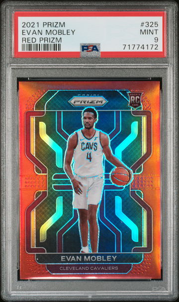 2021 Panini Prizm Red Prizm Evan Mobley #325 RC /299 PSA 9