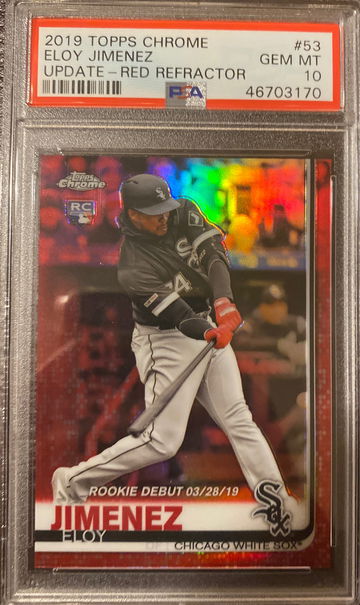 Eloy Jiménez Topps Chrome Rookie Update Red Refractor /5 PSA 10