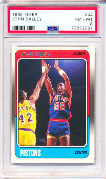 1988 Fleer #44 John Salley PSA 8 - JUST GRADED! NEW CASE!