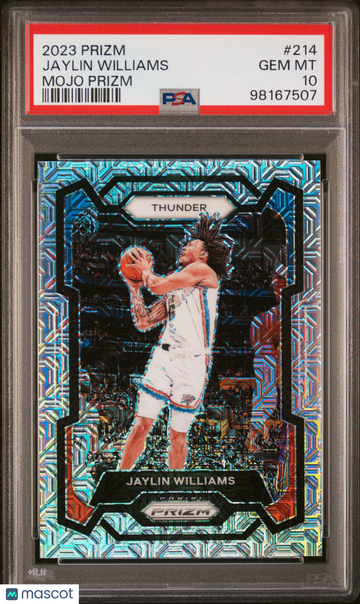 2023 Panini Prizm Jaylin Williams #214 Mojo PSA 10