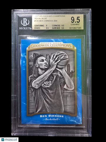 2017 Upper Deck Goodwin Champions Royal Blue Ben Simmons BW #126 BGS 9.5
