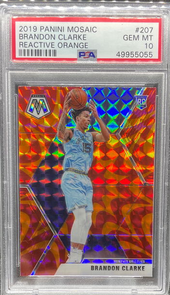 2019 Mosaic Brandon Clarke Reactive Orange PSA 10