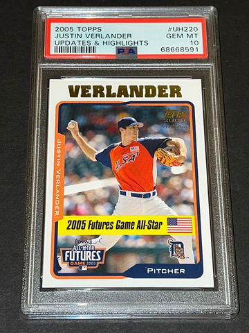 2005 Topps Update & Highlights Justin Verlander Rookie #UH220 PSA 10 Gem Mint 
