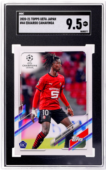 2020-21 Topps UEFA Japan Eduardo Camavinga #44 RC SGC 9.5