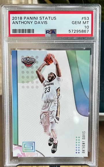 2018 PANINI STATUS BASKETBALL #53 ANTHONY DAVIS PSA 10 Gem Mint Pelicans Lakers 