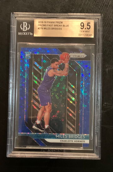 2018 Prizm Miles Bridges Fast Break blue /175 BGS 9.5 Gem Mint 