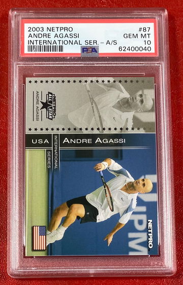 2003 NetPro Andre Agassi International Series All Star #87 Tennis Card PSA 10