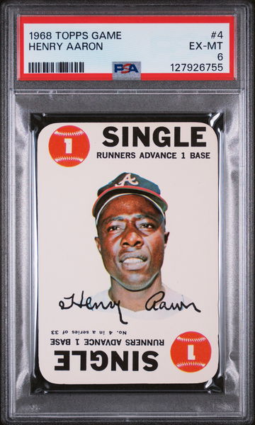 1968 Topps Game Hank Aaron #4 PSA 6