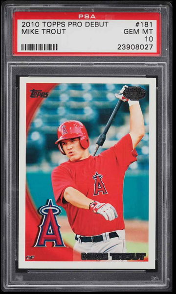 2010 Topps Pro Debut Mike Trout #181 PSA 10 Gem Mint XRC Rookie Card