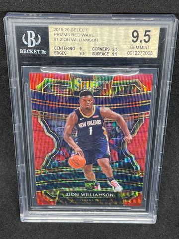 2019 Zion Williamson Select Red Wave RC