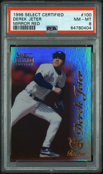 1996 Select Certified Mirror Red Derek Jeter #100 /90 PSA 8