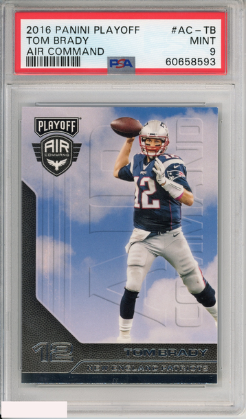 2016 PANINI PLAYOFF TOM BRADY #AC-TB AIR COMMAND NEW ENGLAND PATRIOTS PSA 9