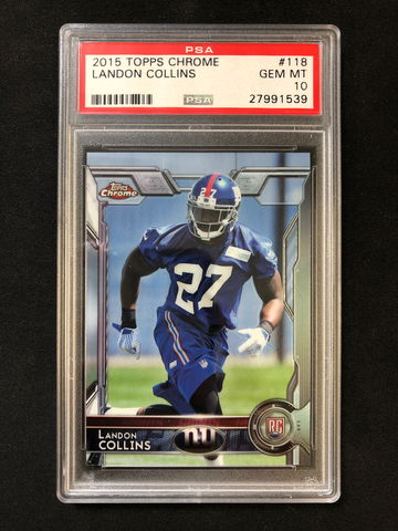 2015 Topps Chrome - Landon Collins - Rookie PSA 10 Gem Mint