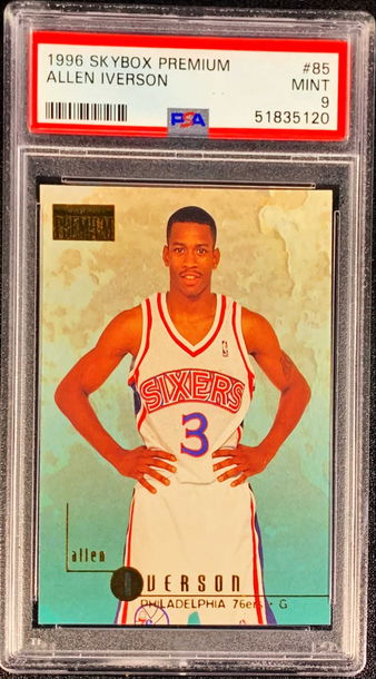 1996-97 Skybox Premium Allen Iverson RC PSA 9 Mint