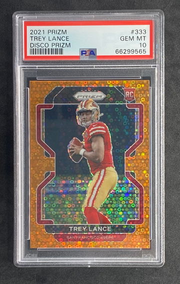 2021 Prizm Trey Lance Disco Prizm #333 PSA 10