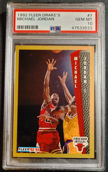 1992 Fleer Drake's Michael Jordan (pop 9)
