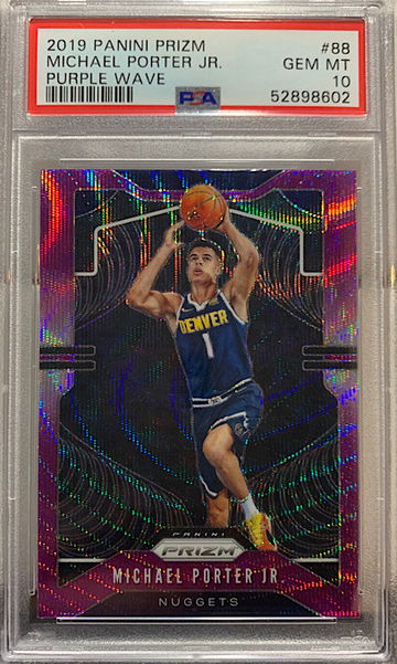2019 Panini Prizm Michael Porter Jr. Purple Wave PSA 10