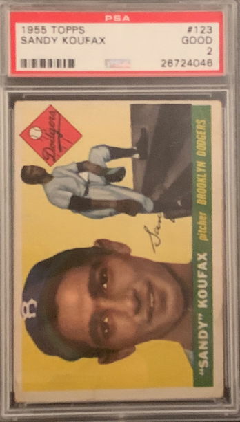 1955 Topps Sandy Koufax Rookie PSA 2