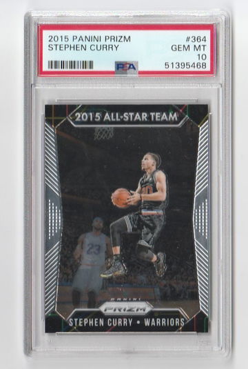 PSA 10 GEM MINT 2015 PANINI PRIZM  STEPHEN CURRY CARD IS #364