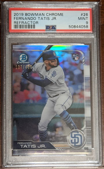 2019 Bowman Chrome Refractor Fernando Tatis Jr. RC PSA 9 127/499