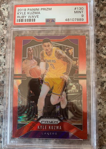 Kyle Kuzma Prizm Ruby Wave Psa 9 Lakers #130