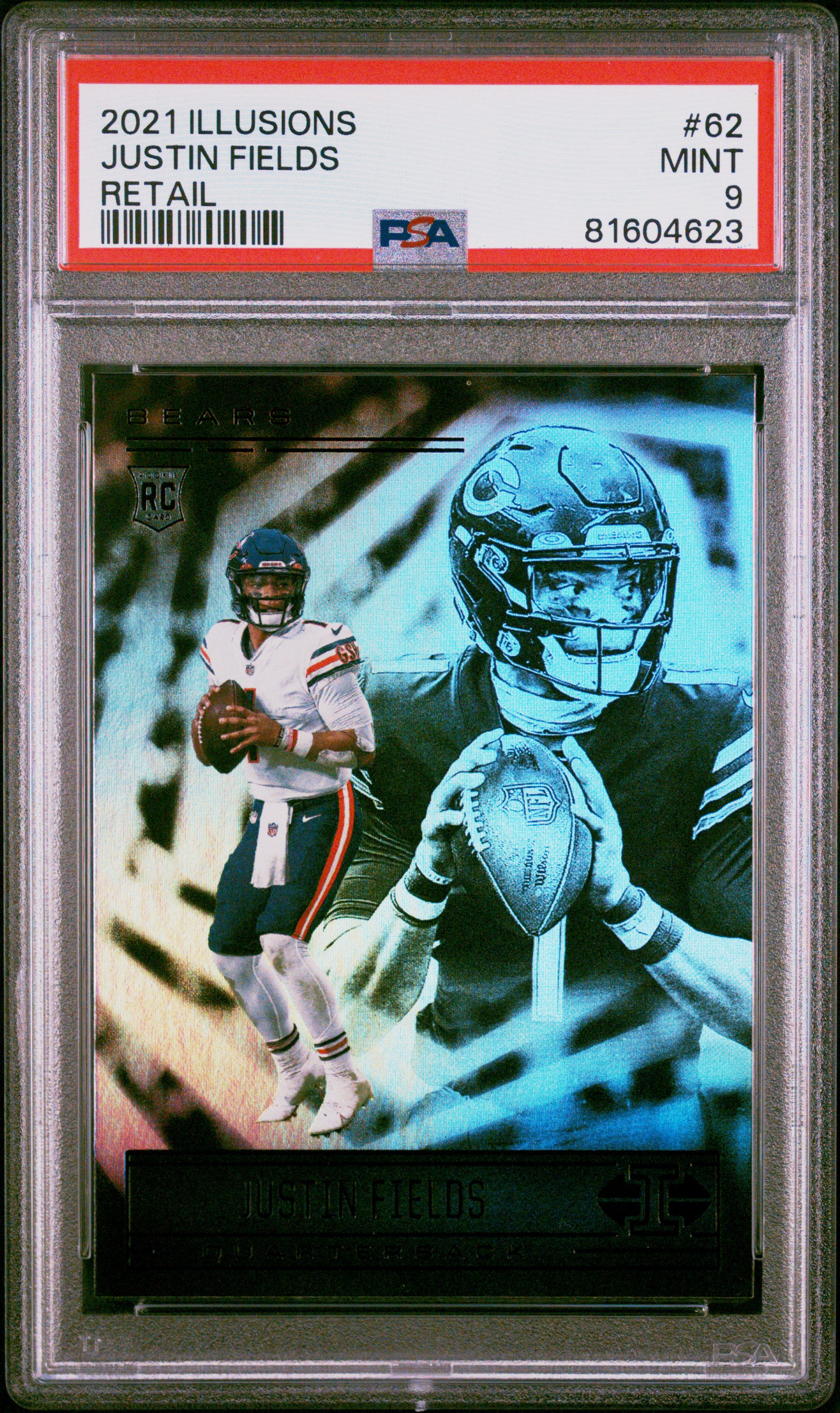 2021 Panini Illusions Justin Fields #62 Retail PSA 9