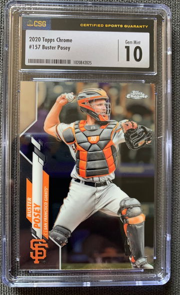2020 Topps Chrome Buster Posey CSG 10 Gem Mint