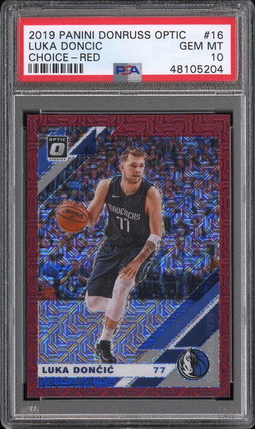 2019 Panini Donruss Optic LUKA DONCIC CHOICE RED PSA 10