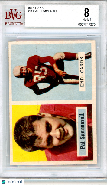 1957 Topps Pat Summerall #14 BVG 8