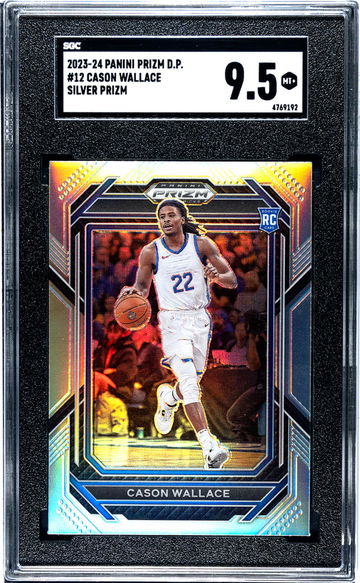 2023-24 Panini Prizm Draft Picks #12 Cason Wallace Silver Prizm SGC 9.5