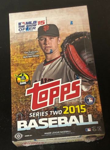 2015 Topps Baseball Series 2 Factory Sealed Hobby Box 36 packs 10 cards per pack