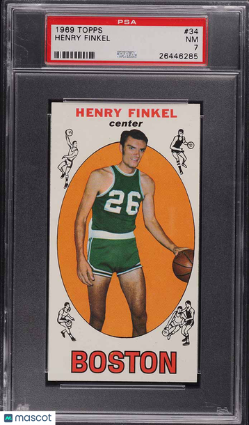 1969 Topps Basketball Henry Finkel #34 PSA 7
