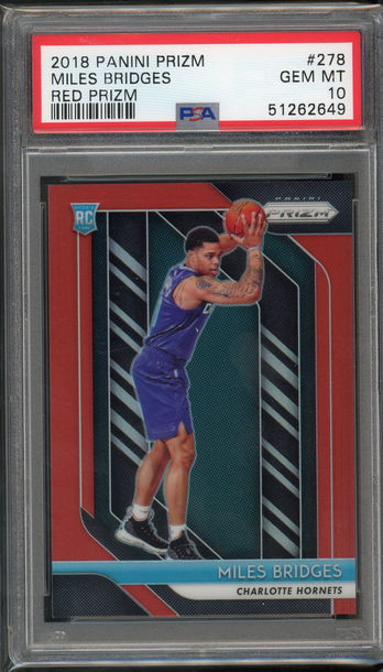 2018 Prizm Red Miles Bridges PSA 10 