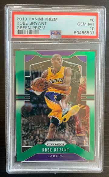 2019 Panini Prizm Kobe Bryant Green Prizm PSA 10 Gem Mint