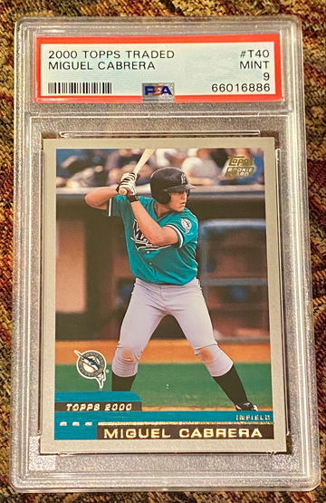 2000 Topps Traded MIGUEL CABRERA #T40 Rookie Card RC PSA 9 Mint