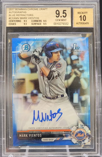 2017 Bowman Chrome MARK VIENTOS BLUE AUTO #134/150 BGS 9.5/10 GEM