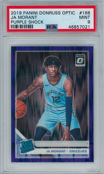 2019 Donruss Optic #168 Ja Morant - Purple Shock (PSA 9) Rated Rookie - Memphis Grizzlies (NBA) ROTY