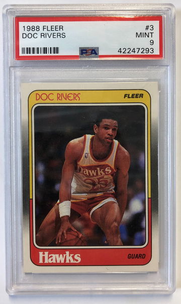 1988 Fleer Doc Rivers PSA 9