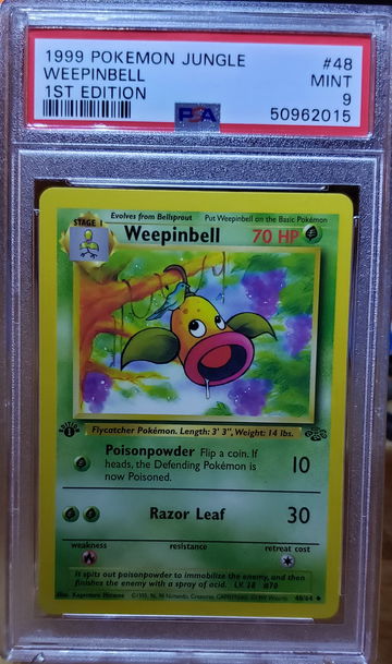 1999 Pokemon Jungle Weepinbell 1st Edition #48 PSA 99
