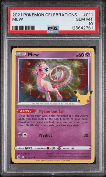 2021 Pokemon Celebrations Mew #11 /25 PSA 10