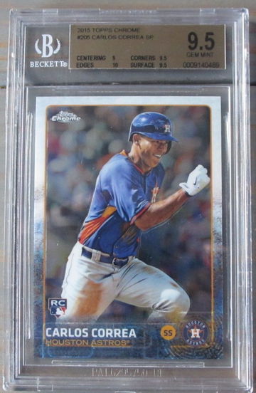 Carlos Correa RC 2015 Topps Chrome #205 SP BGS 10