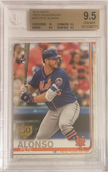 2019 Topps 150th Anniversary Pete Alonso RC #475 BGS 9.5